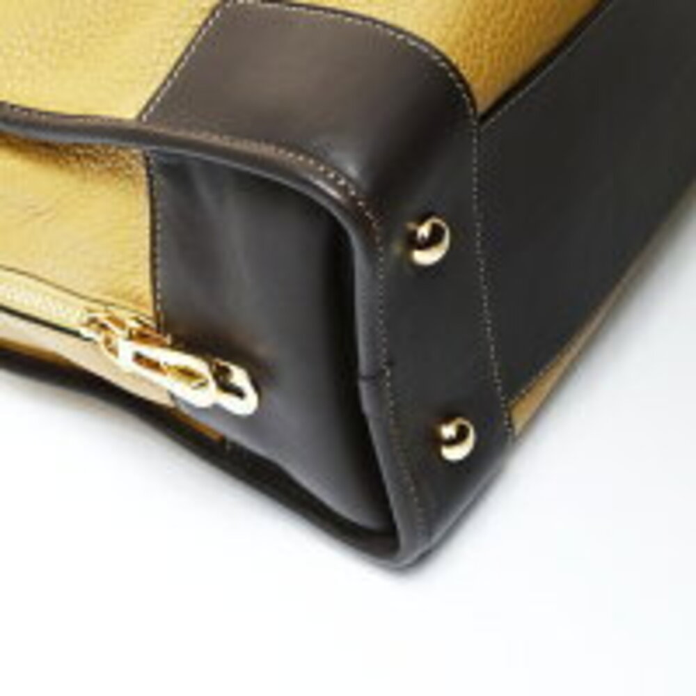 LOEWE Oro Amazona Anagram Handbag Brown - Picture 6 of 13